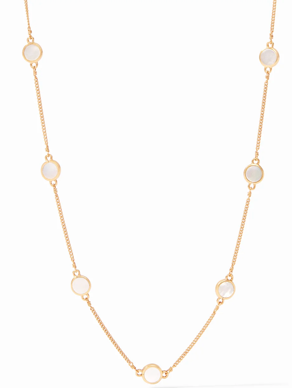 Valencia Delicate Pearl Station Necklace