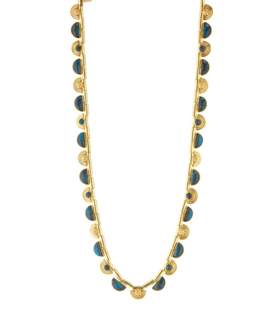 Cleopatra Riviere Necklace (Blue Labradorite)