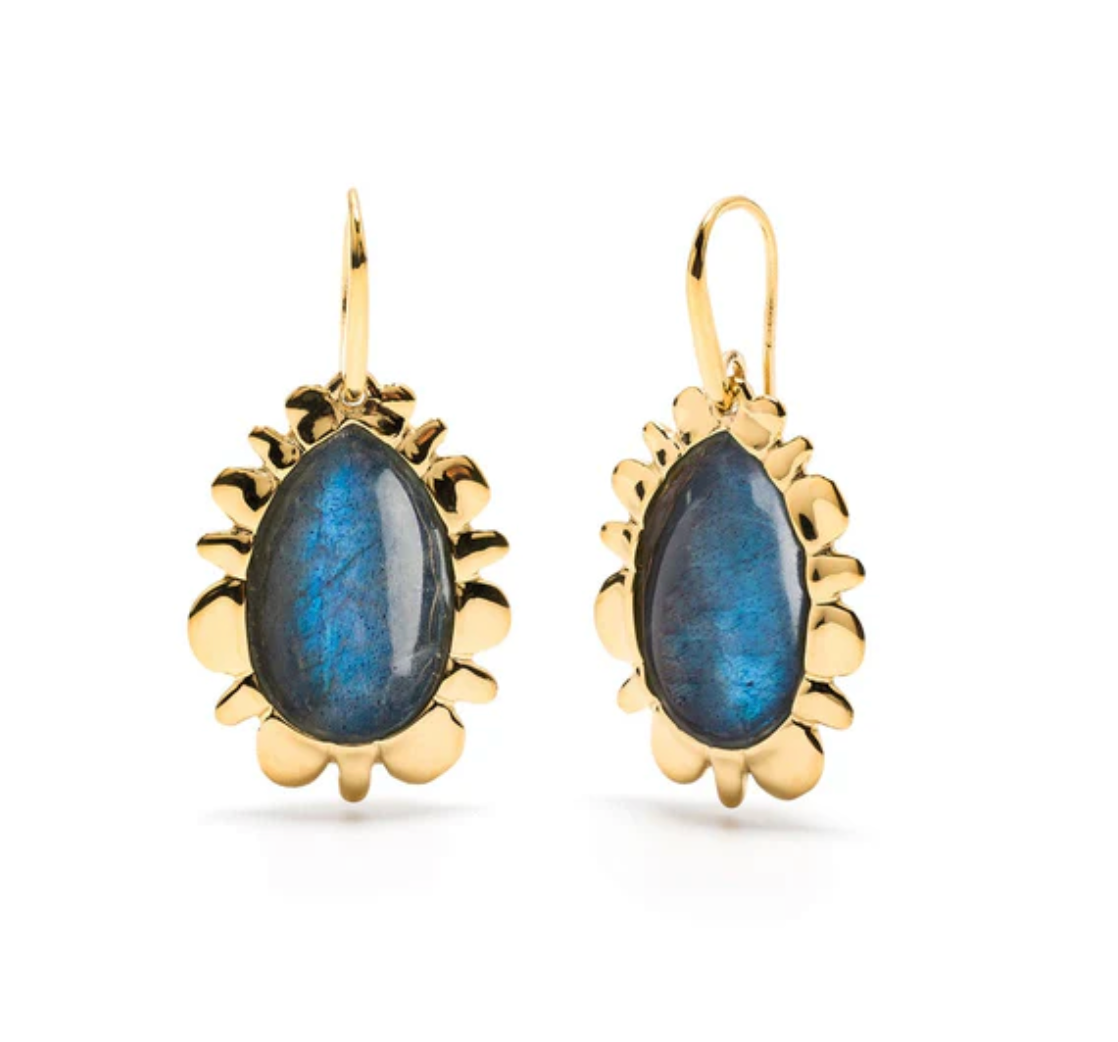 Bliss Drop Earrings - Blue Labradorite