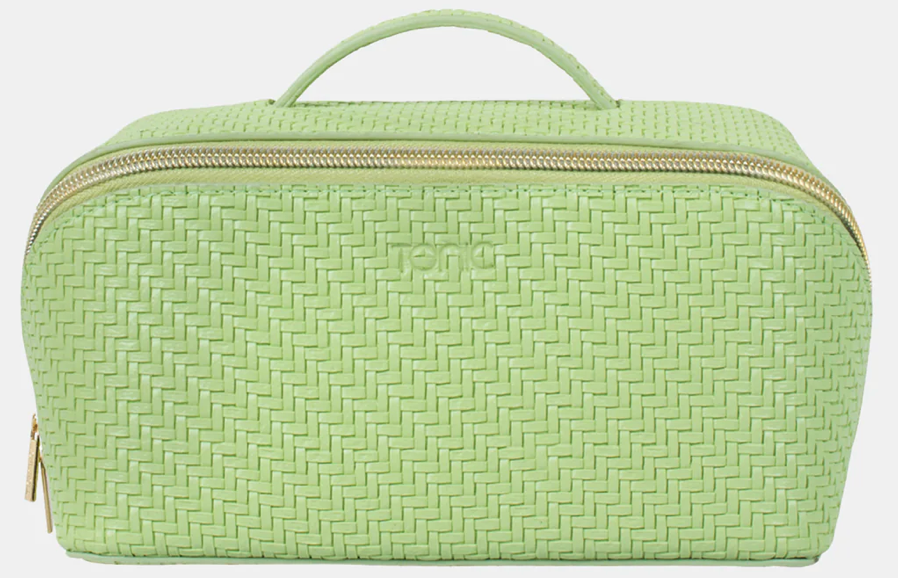 Herringbone Beauty Bag Medium Pistachio