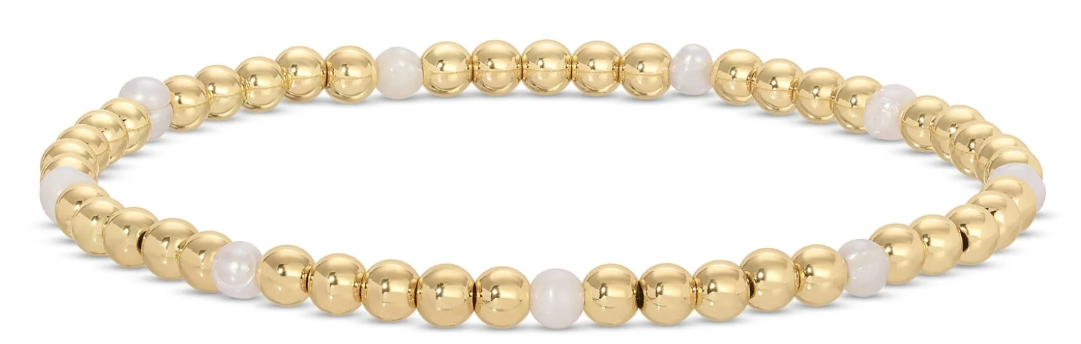 Pearl and Gold Bead Bracelet