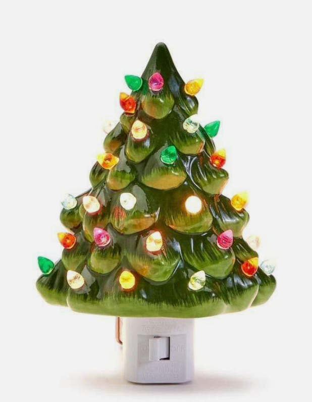 Vintage Christmas Tree Nightlight Decor