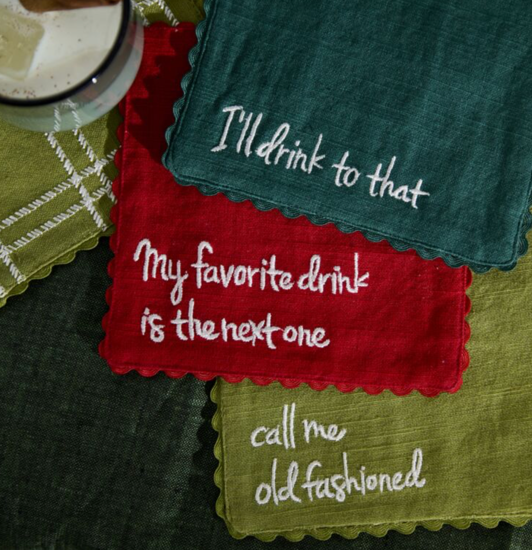 Holiday Spirit Cocktail Napkin (Set of 4)