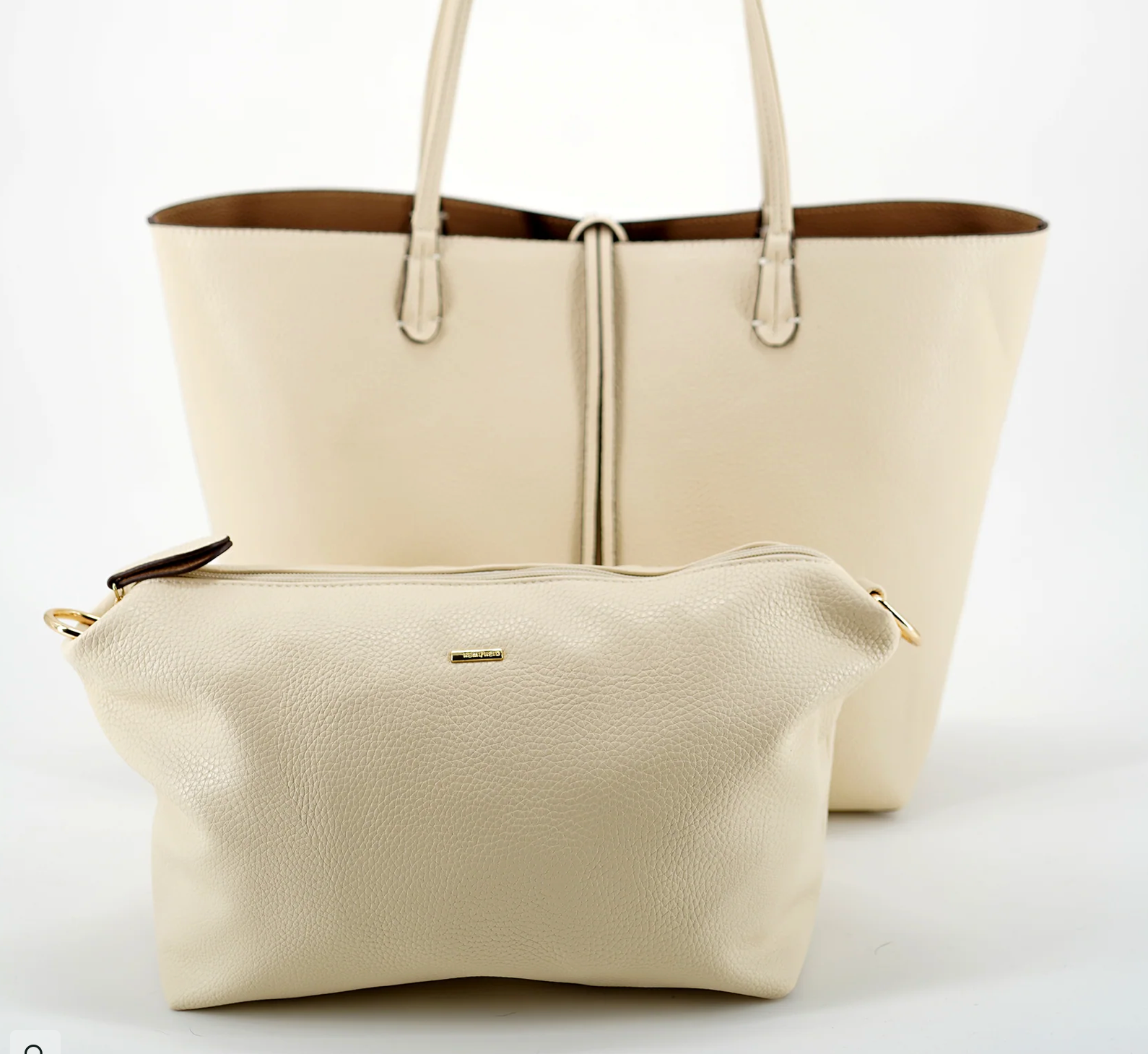 Departure Tote Cream/Taupe