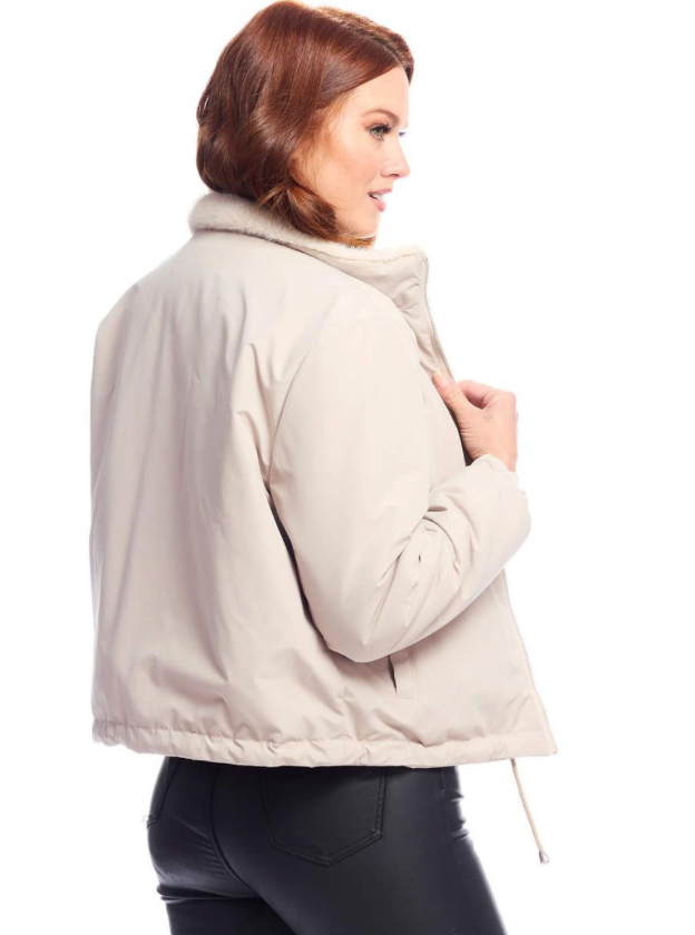 Insta Reversible Zip Jacket Ivory