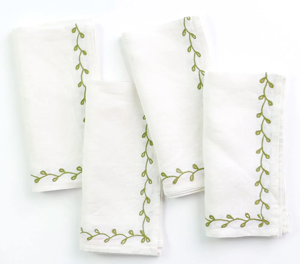 Twig & Bud Moss Napkin - Set of 4