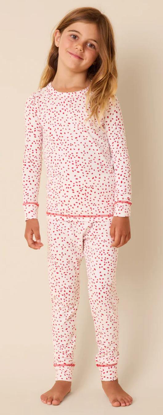 Confetti Dot Pima Knit Kids Pajama