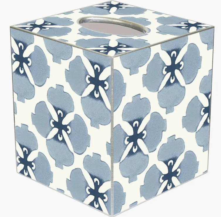 Allison Blue Tissue Box Cover