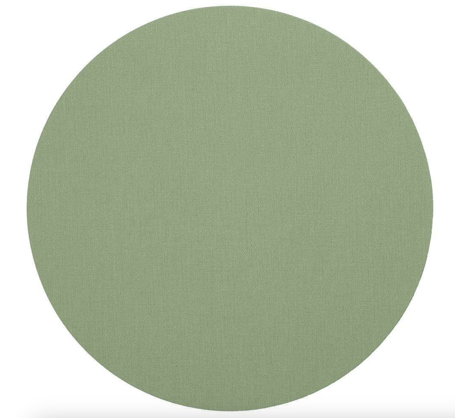 Classic Canvas Round Felt-Backed Placemat in Moss Green