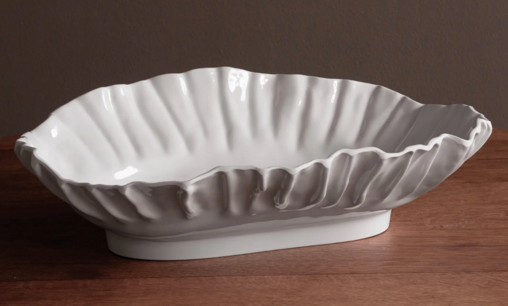 VIDA Bloom Large Oval Bowl (White)