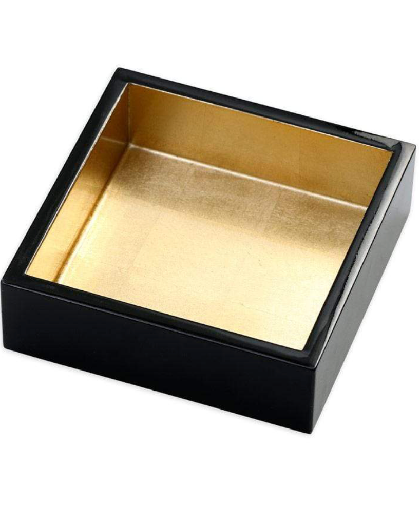 Black with Gold Cocktail Napkin Holder