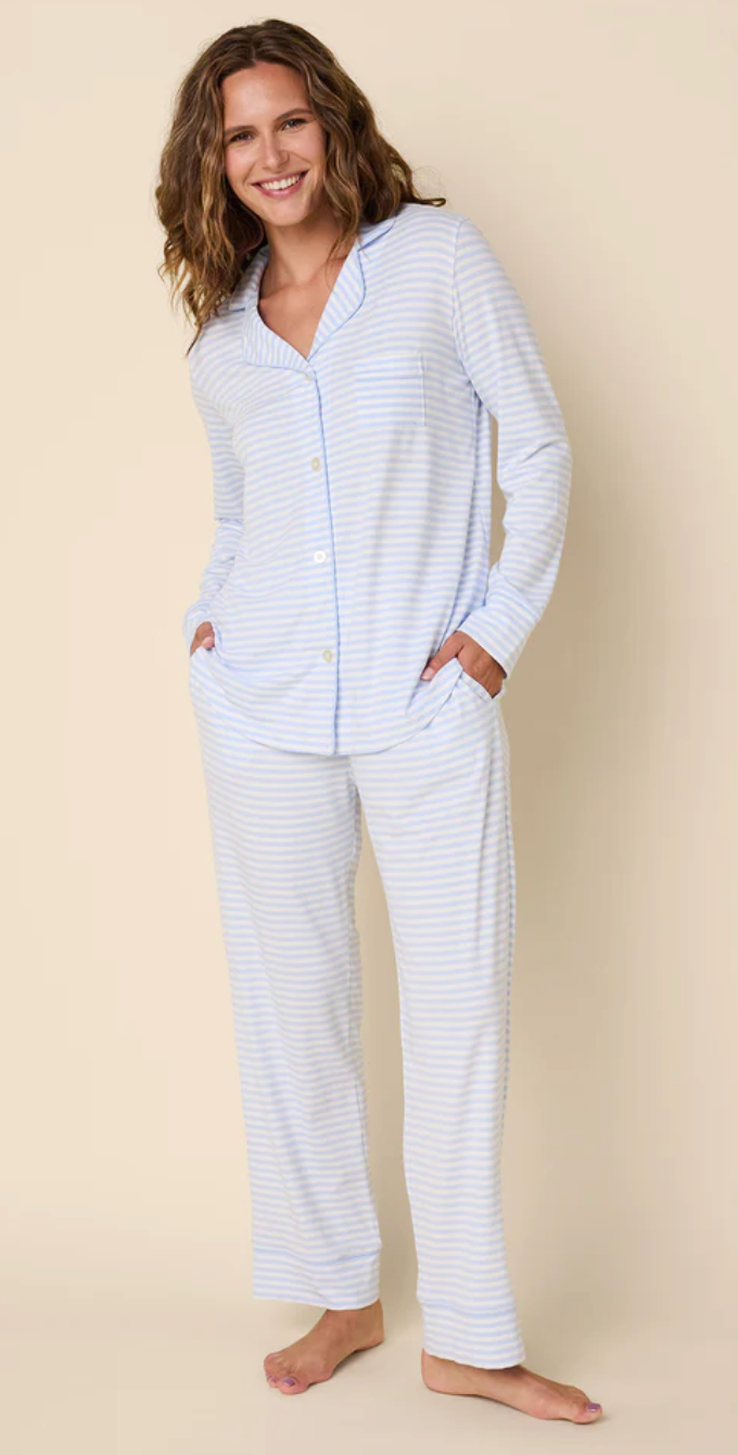 Essential Stripe Pima Knit Long-Sleeved Pajama