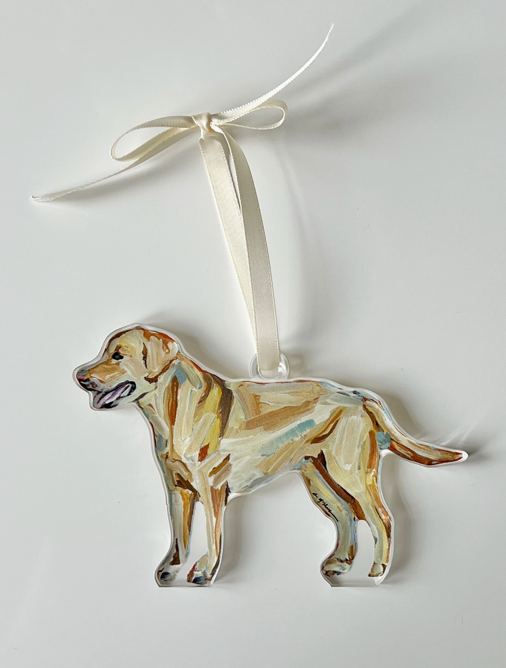 Yellow Lab Acrylic Ornament