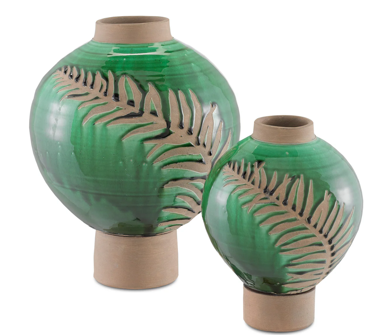 Fern Emerald Vase- 2 Sizes