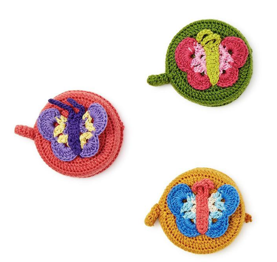 Fluttering Butterfly Crochet Knit Measuring Tape