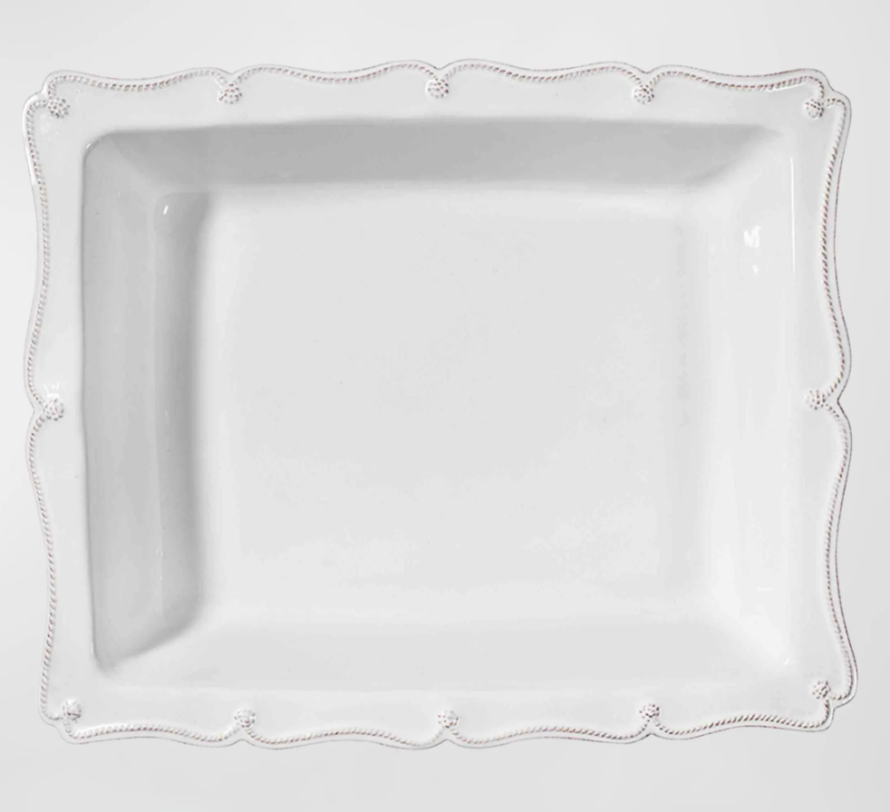 Berry & Thread Whitewash 17" Rectangular Baker