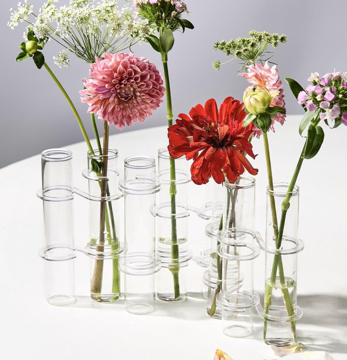 Hinged Tube Flower Vases / Arranger