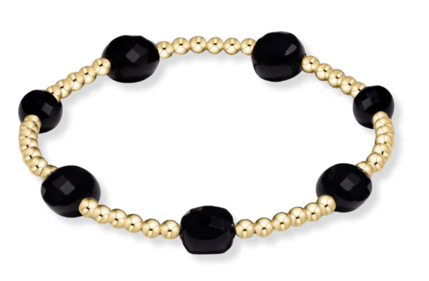 Admire Gold 3mm Bead- Faceted Onyx