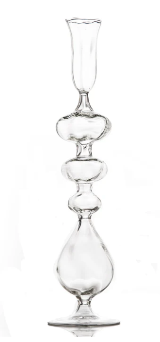 Clear Glass Candlesticks