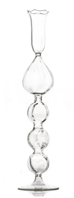 Clear Glass Candlesticks