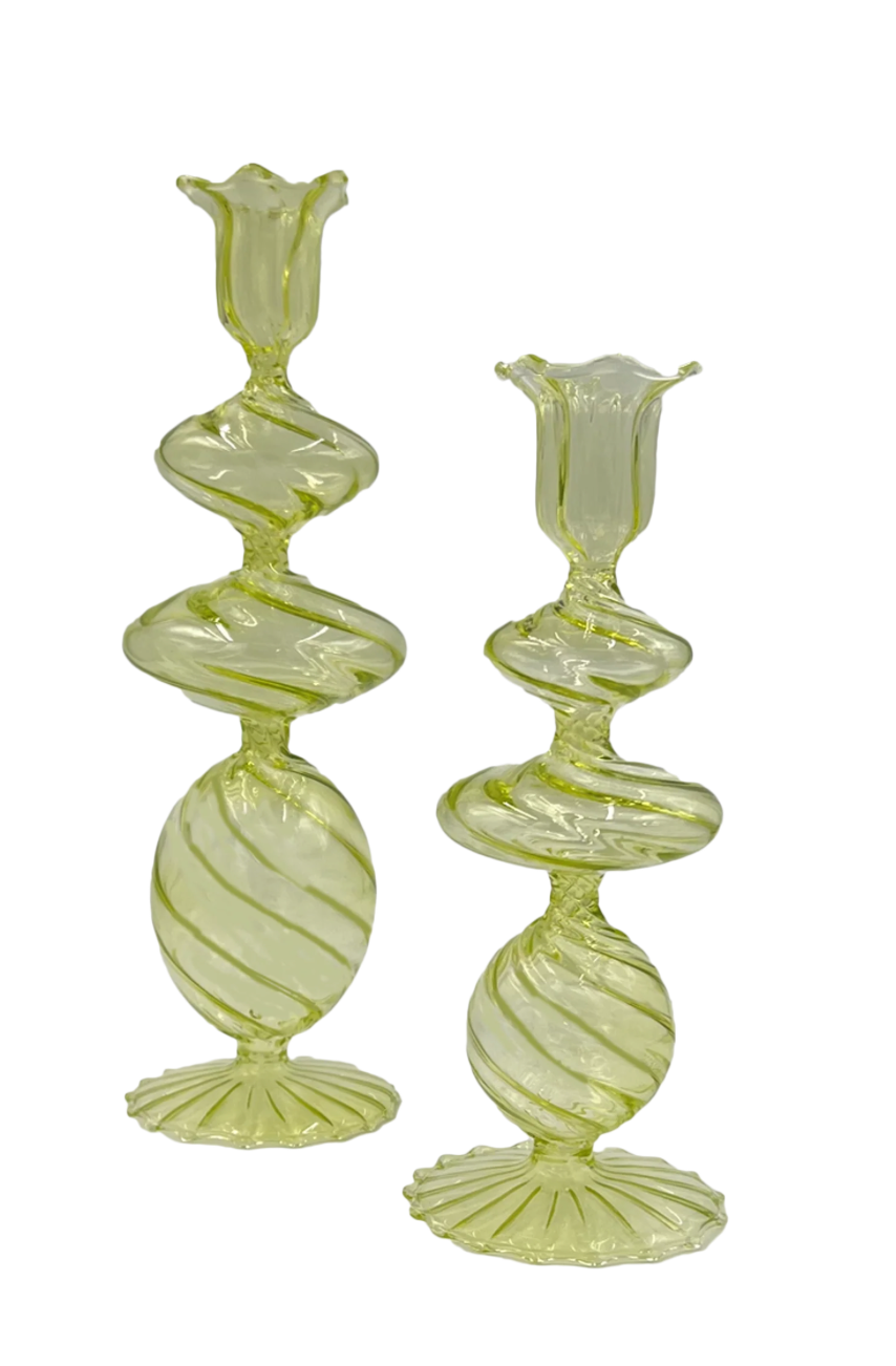 Green Candlestick- Large