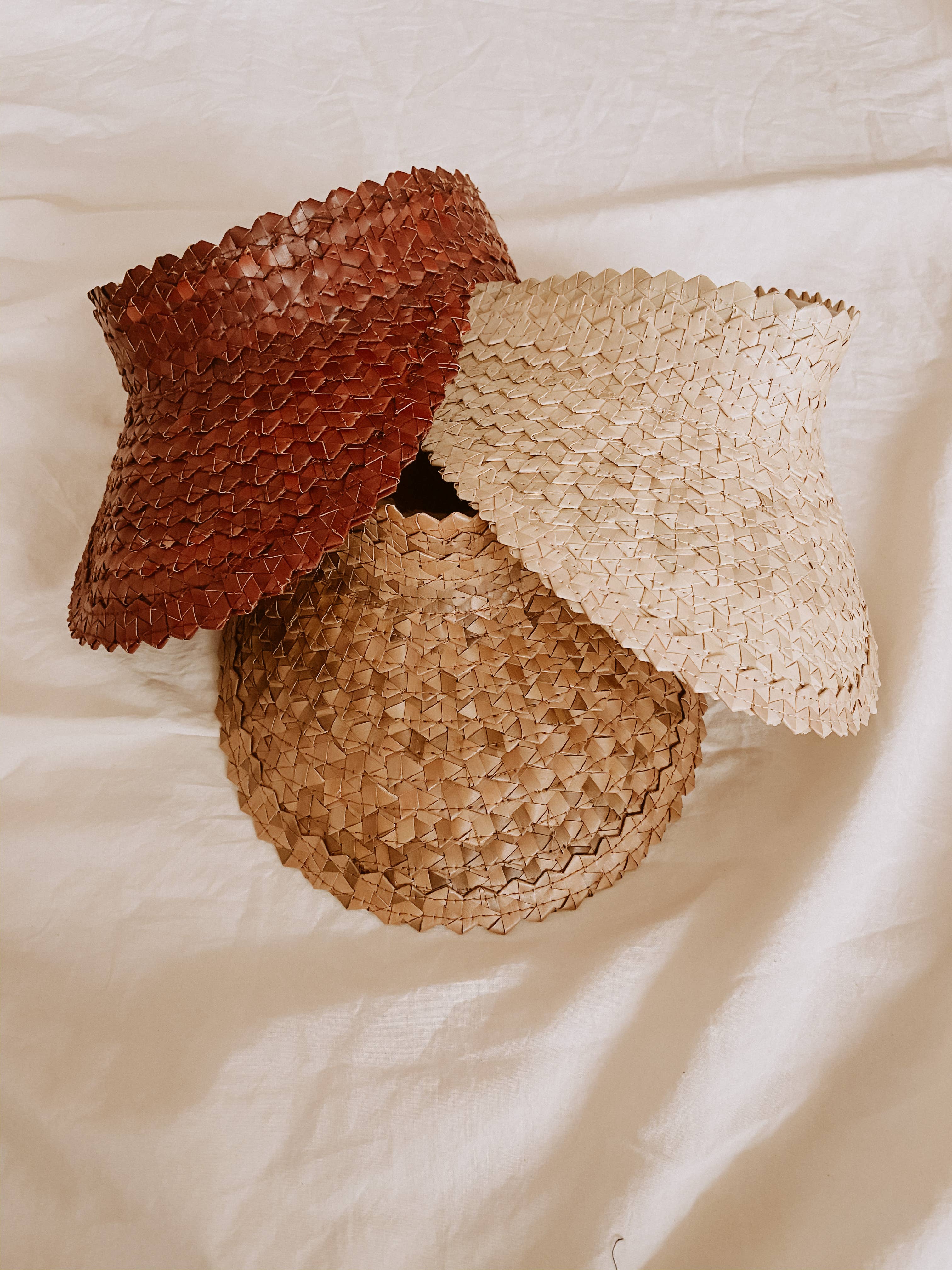 Rattan Sun Visor in Blonde