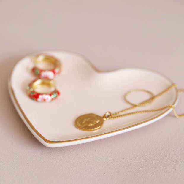 Pink Heart Trinket Dish