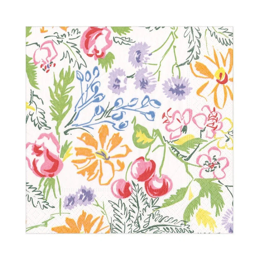 Cerise Floral Guest Napkins