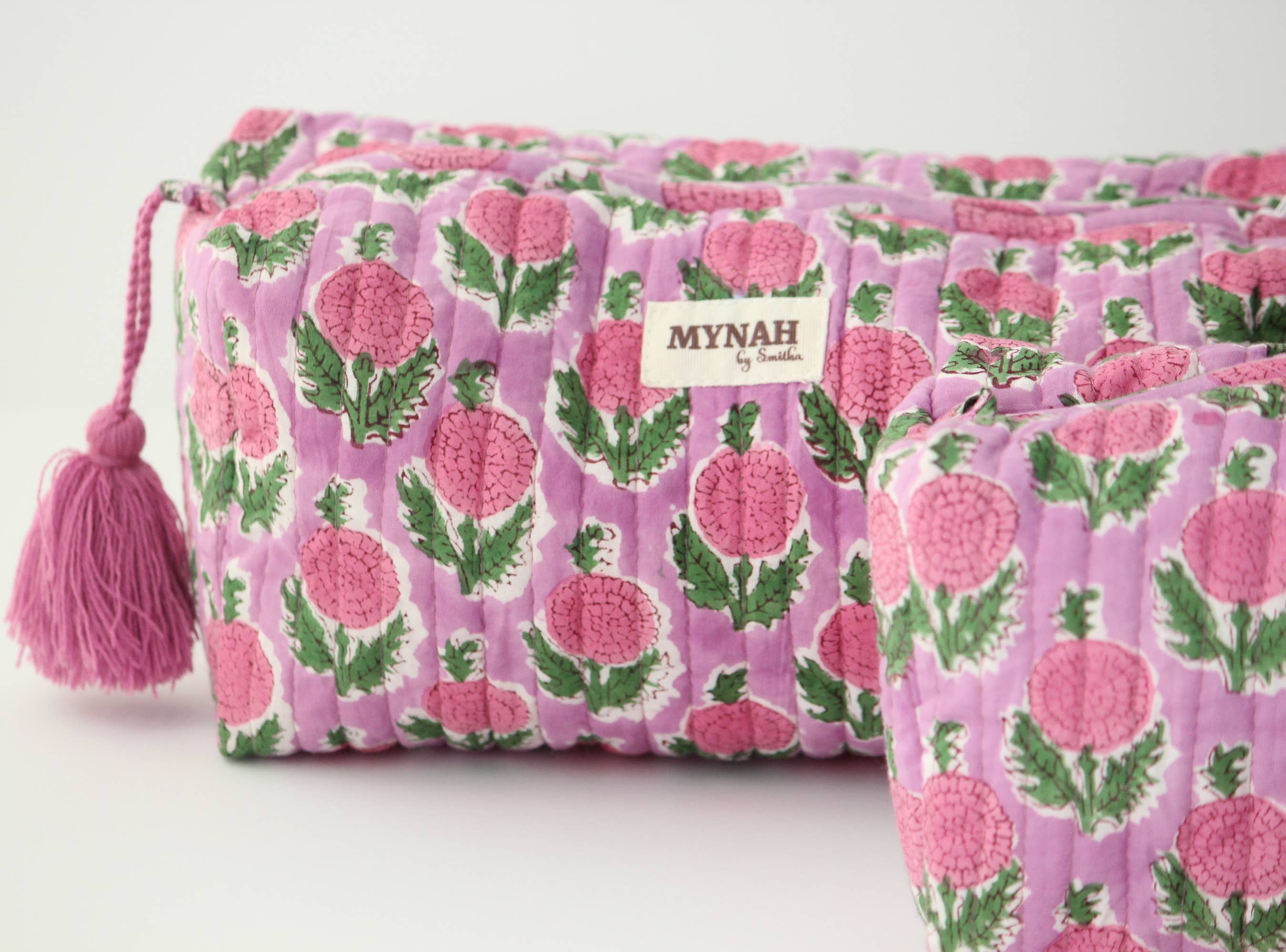 Berry smoothie floral travel/make up/organizer/ bag