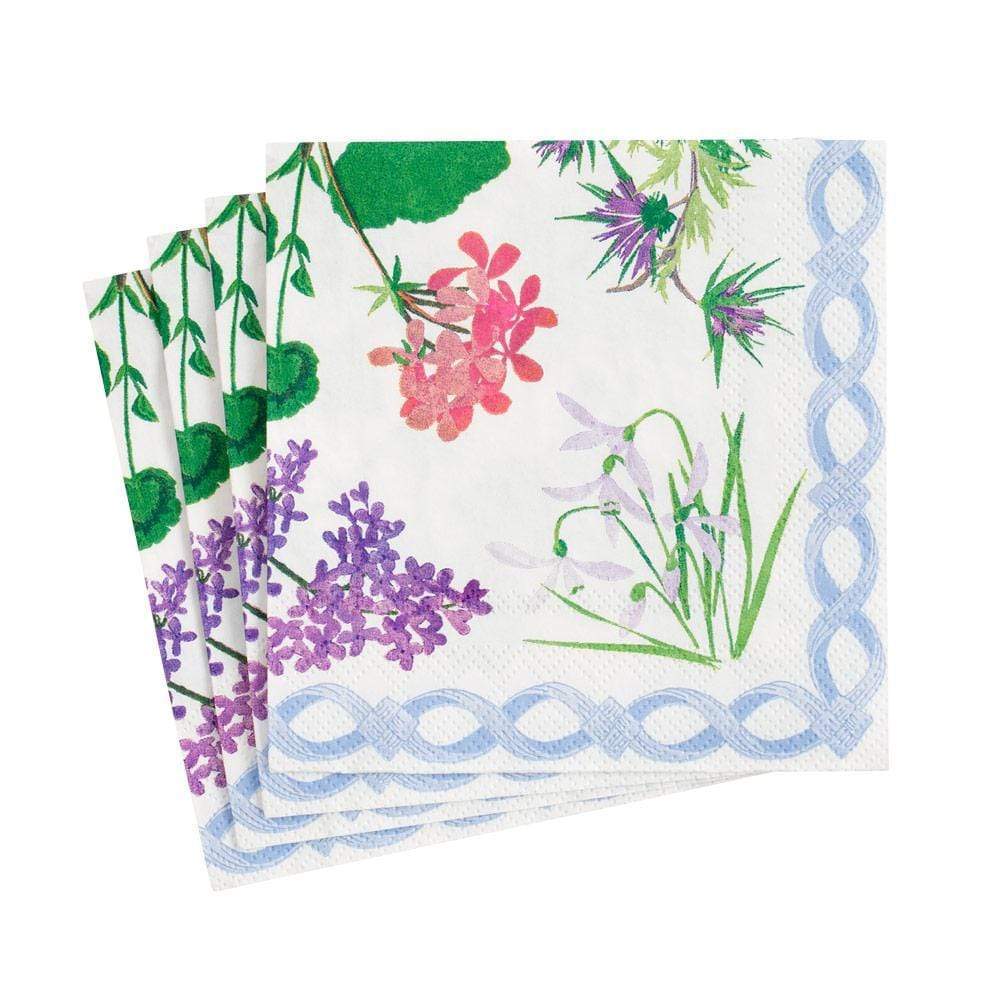 Mary Delany Mosaic Flower Cocktail Napkin