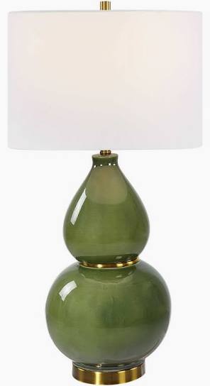 Gourd Table Lamp - Green